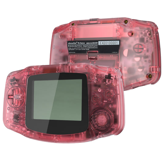 eXtremeRate Retail IPS Ready Upgraded eXtremeRate Cherry Pink Replacement Shell Full Housing Cover & Black Screen Lens for Gameboy Advance – Compatible with Both IPS & Standard LCD – Console & IPS Screen NOT Included - TAGM5007B