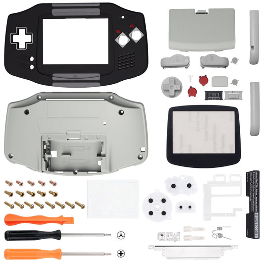 eXtremeRate Retail IPS Ready Upgraded Classics NES Style GBA Replacement Shell Full Housing Cover Buttons for Gameboy Advance - Compatible with Both IPS & Standard LCD - Console & IPS Screen NOT Included - TAGT1037