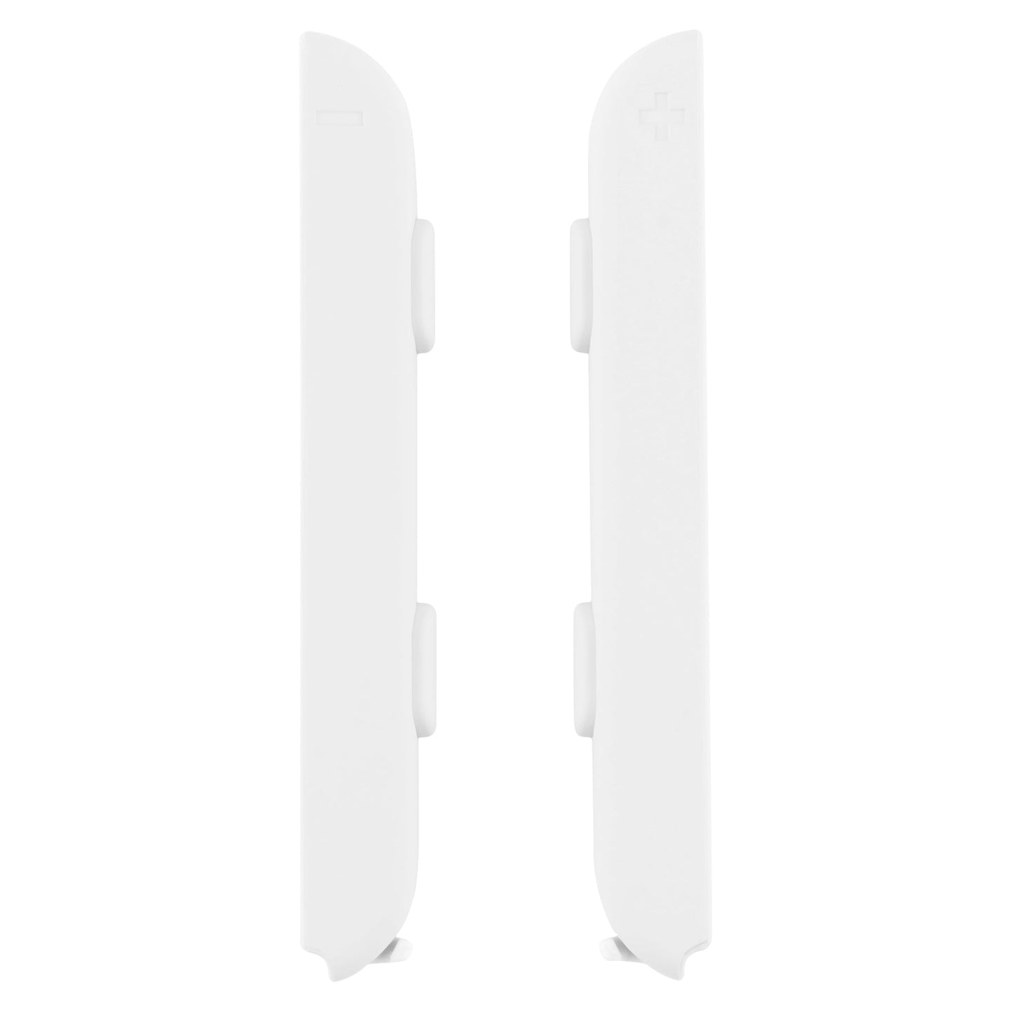 eXtremeRate Retail White Soft Touch Replacement shell for Nintendo Switch Joycon Strap, Custom Joy-Con Wrist Strap Housing Buttons for Nintendo Switch - 2 Pack - UEP303