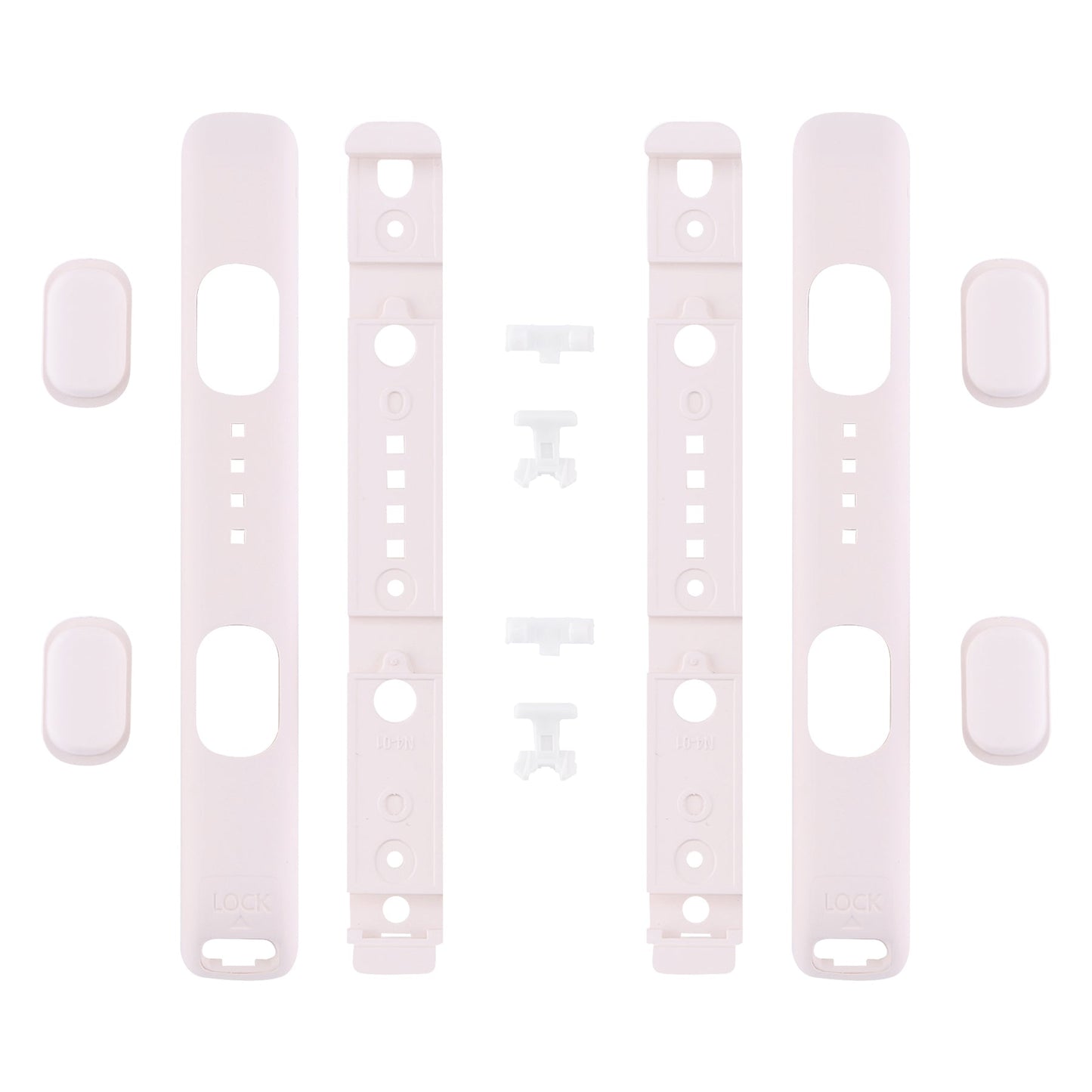 eXtremeRate Retail Cherry Blossoms Pink Soft Touch Replacement shell for Nintendo Switch Joycon Strap, Custom Joy-Con Wrist Strap Housing Buttons for Nintendo Switch - 2 Pack - UEP306