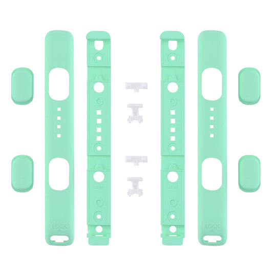 eXtremeRate Retail Mint Green Touch Replacement shell for Nintendo Switch Joycon Strap, Custom Joy-Con Wrist Strap Housing Buttons for Nintendo Switch - 2 Pack - UEP308