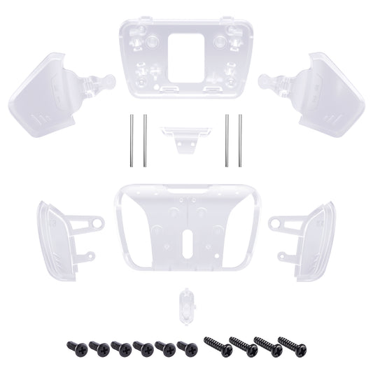 eXtremeRate Retail Transparent Clear Replacement Redesigned K1 K2 K3 K4 Back Buttons Housing Shell for ps5 Controller eXtremeRate RISE4 Remap Kit - Controller & RISE4 Remap Board NOT Included - VPFM5003