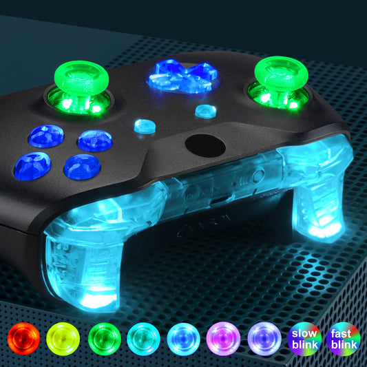 eXtremeRate Retail Multi-Colors Luminated Bumpers Triggers Dpad Thumbsticks Start Back ABXY Action Buttons, DTFS (DTF 2.0 ) LED Kit for Xbox One S/X Controller (Model 1708) - Controller NOT Included - X1LED03