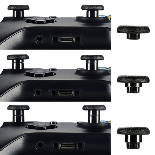 eXtremeRate Retail Black Removable Thumbstick Joystick Plastic Bottom for Xbox One for ps4 Controller - XOJ0125