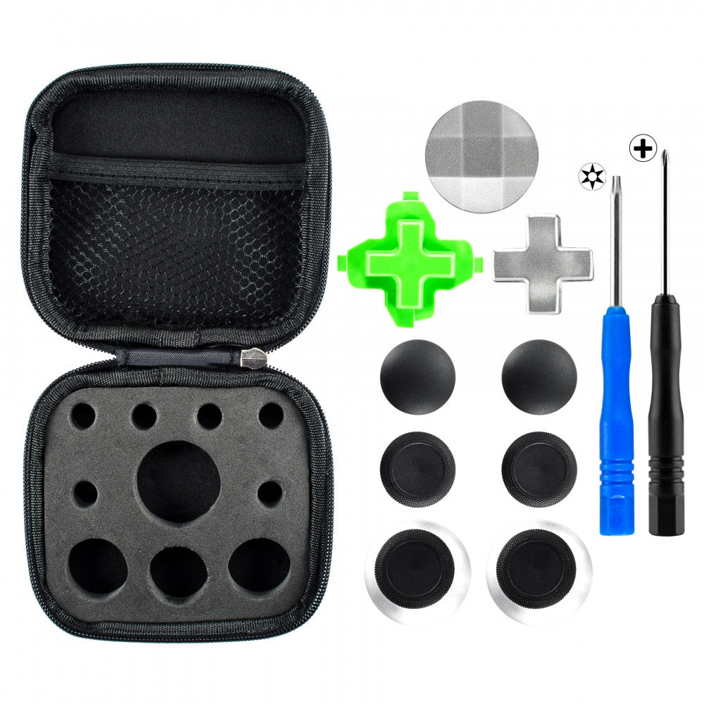 【joysoundスコアタ勢】専用拡張パーツEX＋汎用メダル投入口 eXtremeRate 11 in 1 Metal Magnetic D-pads Thumbsticks Joysticks
