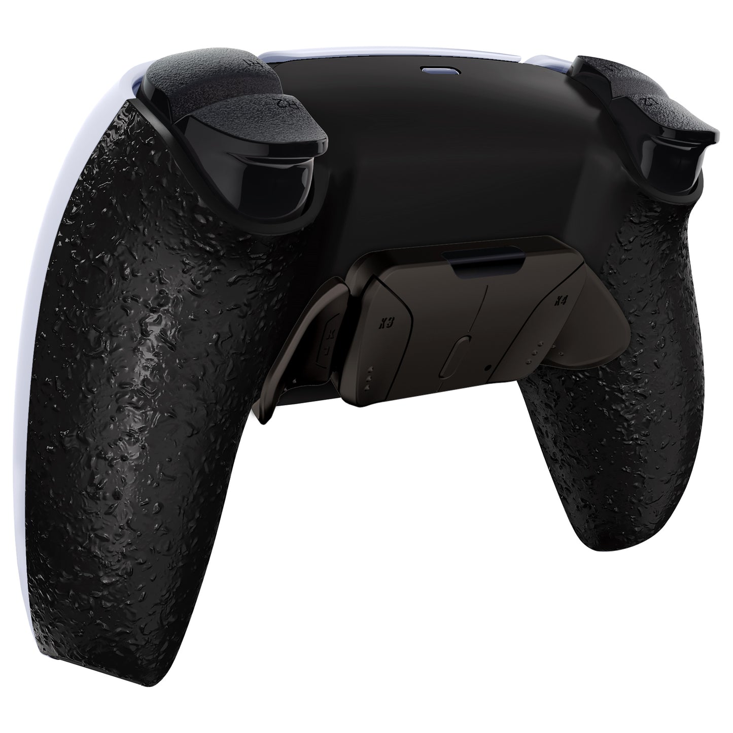 eXtremeRate Retail Black Real Metal Buttons (RMB) Version RISE4 Remap Kit for PS5 Controller BDM-030 with Textured Black Redesigned Back Shell, Upgrade Board & 4 Back Buttons for PS5 Controller - YPFJ7006G3