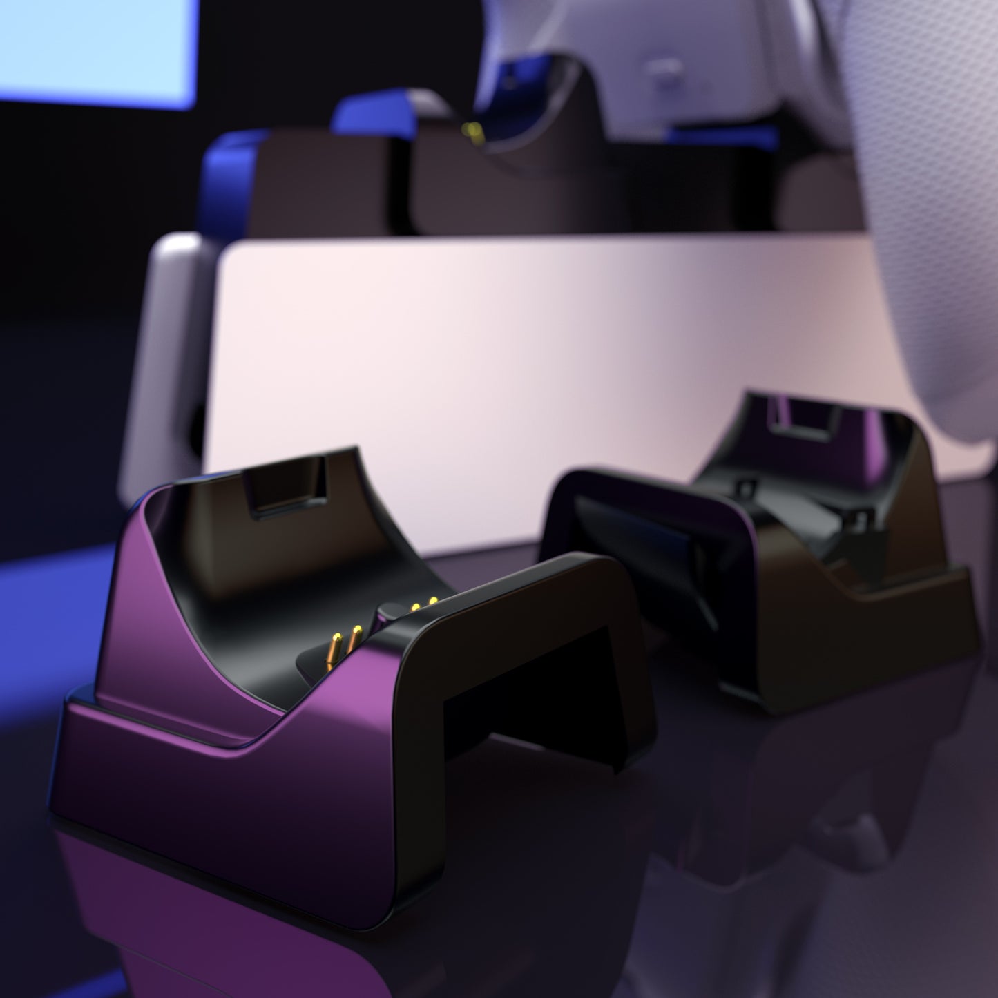 eXtremeRate Retail Black RiseDock Kit Extension Stand for PS5 Controller Charging Dock eXtremeRate RISE & RISE4 Remap Kit, Redesigned Charging Station Extenders for PS5 Controller HEXGAMING Rival, Rival Pro & Ultimate - ZQPFM001