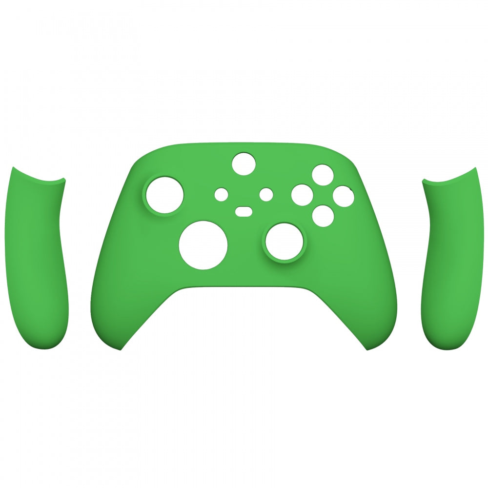 eXtremeRate Retail Soft Touch Green Replacement Handles Shell for Xbox Series X Controller, Custom Side Rails Panels Front Housing Shell Faceplate for Xbox Series S Controller - Controller NOT Included - ZX3P306