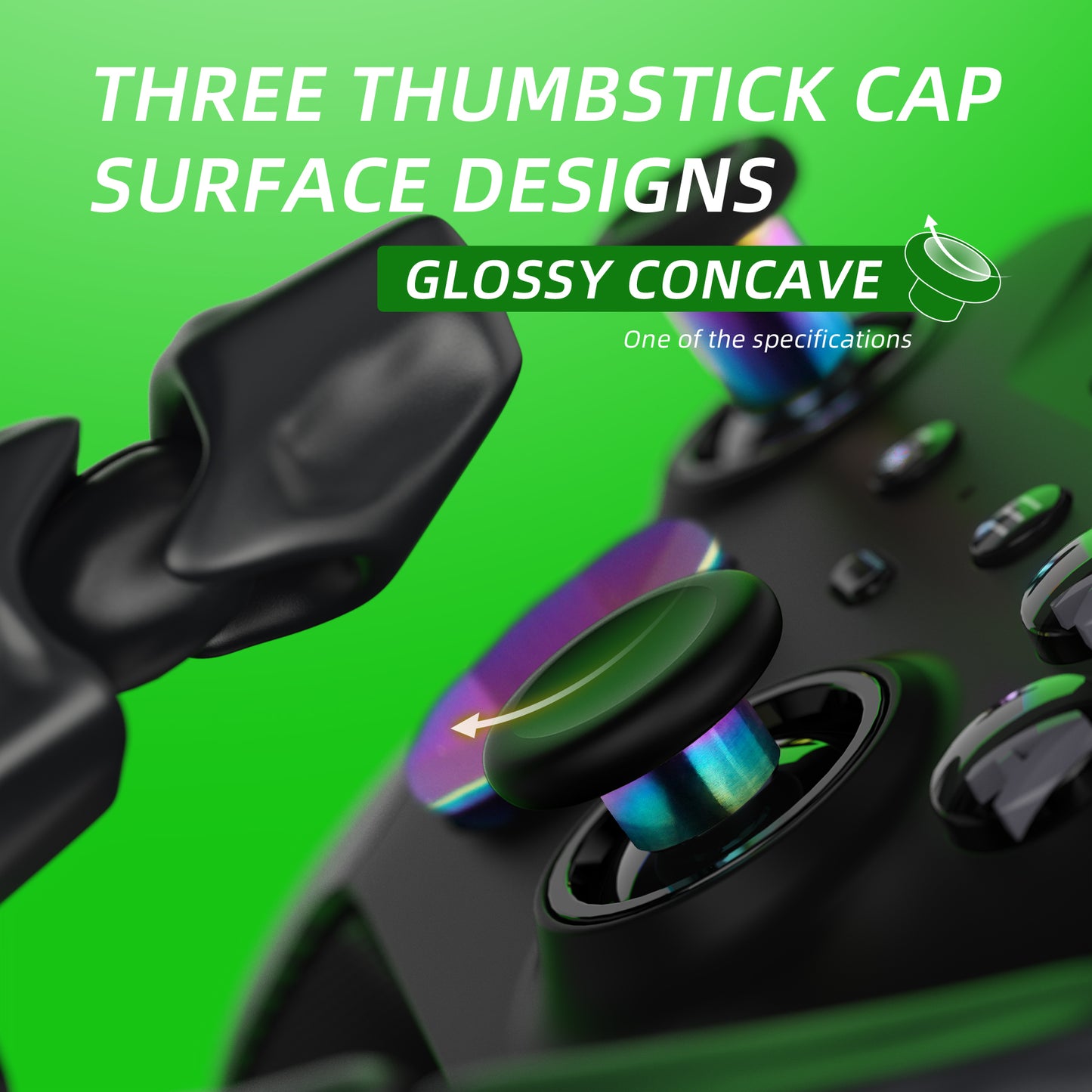 13 in 1 Component Pack Kit Replacement Metal Thumbsticks & D-Pads & Paddles for Xbox Elite Series 2 & Elite 2 Core Controller (Model 1797) - Metallic Rainbow Aura Blue & Purple eXtremeRate