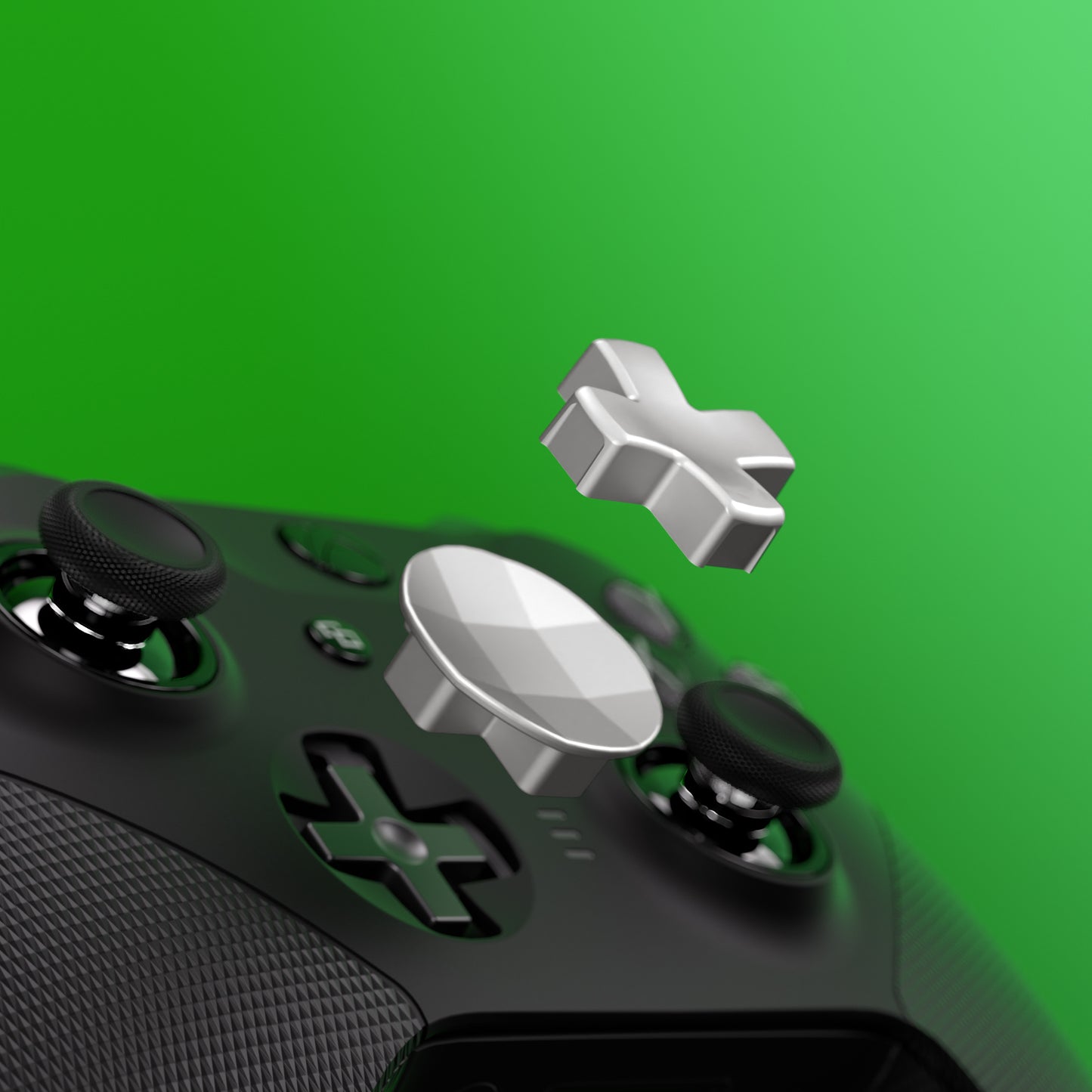 13 in 1 Component Pack Kit Replacement Metal Thumbsticks & D-Pads & Paddles for Xbox Elite Series 2 & Elite 2 Core Controller (Model 1797) - Metallic Silver eXtremeRate