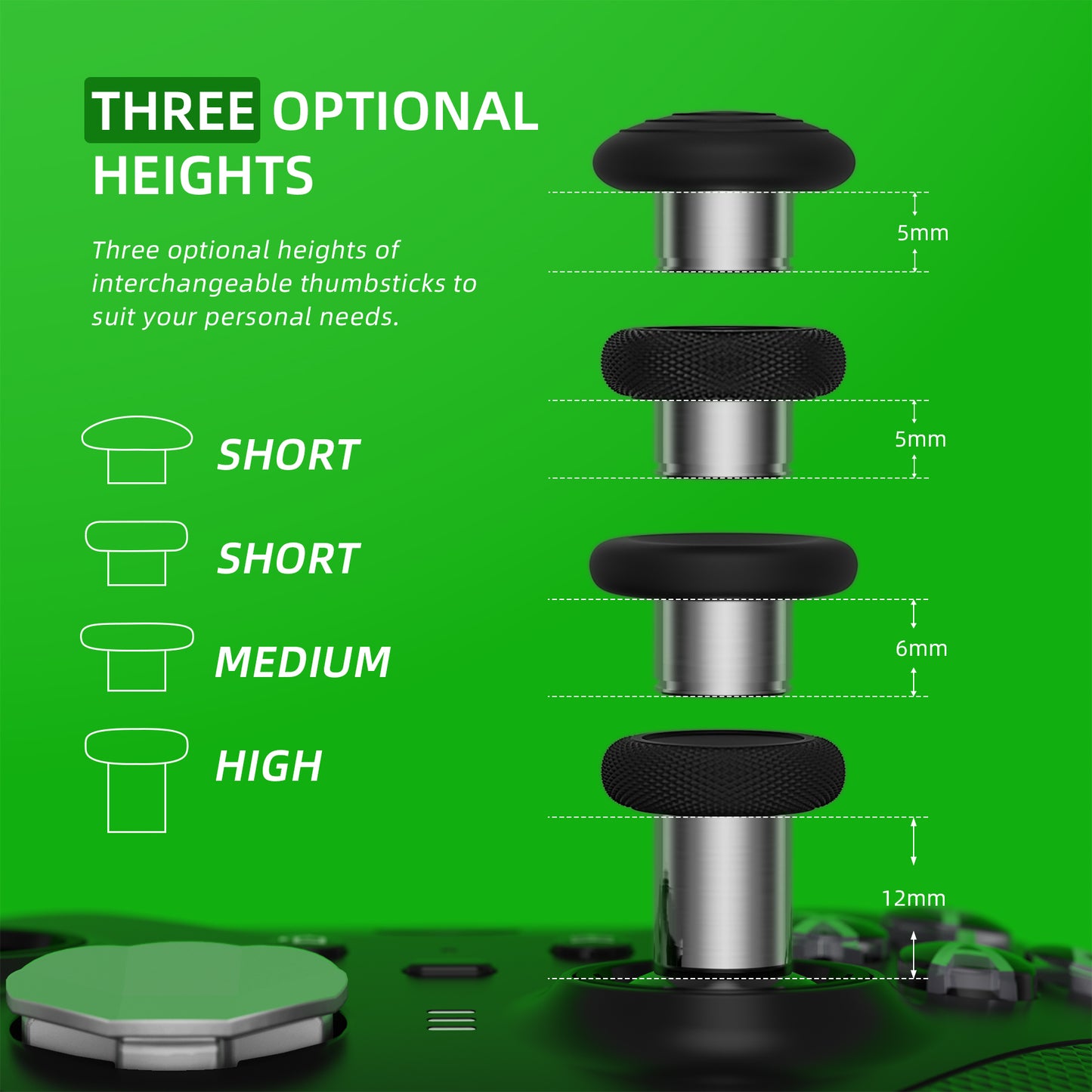 13 in 1 Component Pack Kit Replacement Metal Thumbsticks & D-Pads & Paddles for Xbox Elite Series 2 & Elite 2 Core Controller (Model 1797) - Metallic Silver eXtremeRate