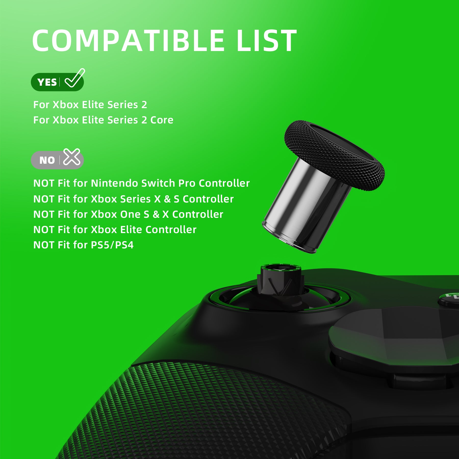 eXtremeRate 6 in 1 Metal Replacement Thumbsticks for Xbox Elite