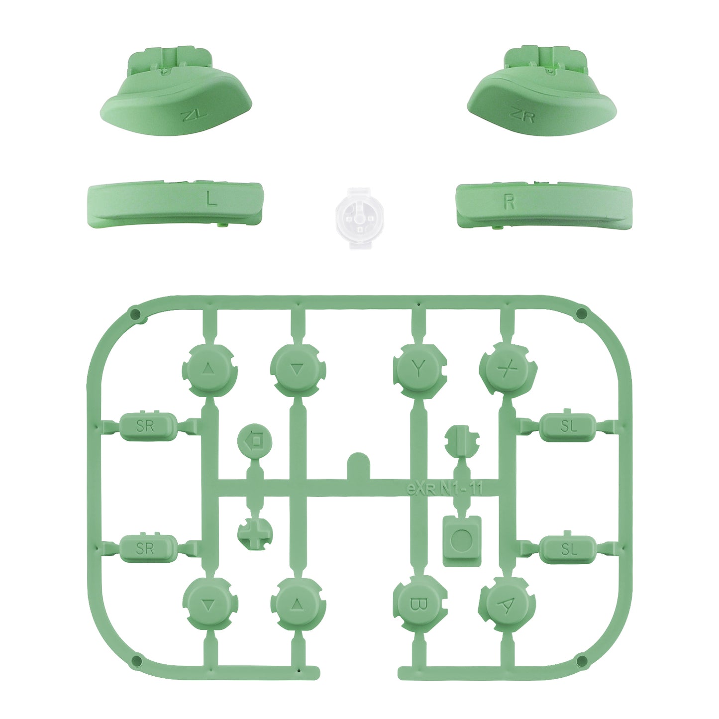 eXtremeRate Replacement Full Set Buttons for Joycon of NS Switch - Matcha Green eXtremeRate
