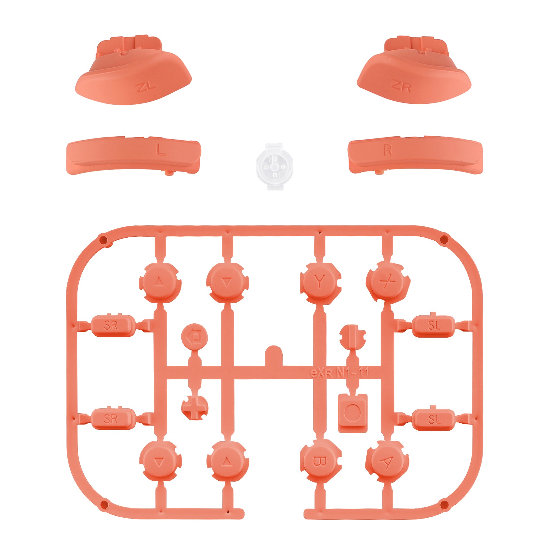 eXtremeRate Replacement Full Set Buttons for Joycon of NS Switch - Coral Orange eXtremeRate