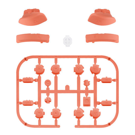 eXtremeRate Replacement Full Set Buttons for Joycon of NS Switch - Coral Orange eXtremeRate