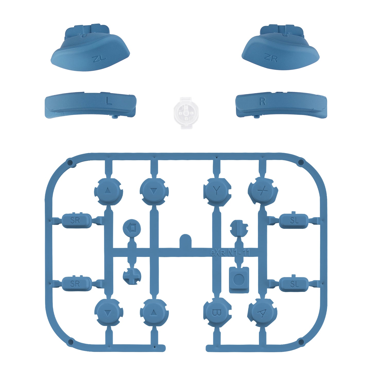 eXtremeRate Replacement Full Set Buttons for Joycon of NS Switch - Airforce Blue