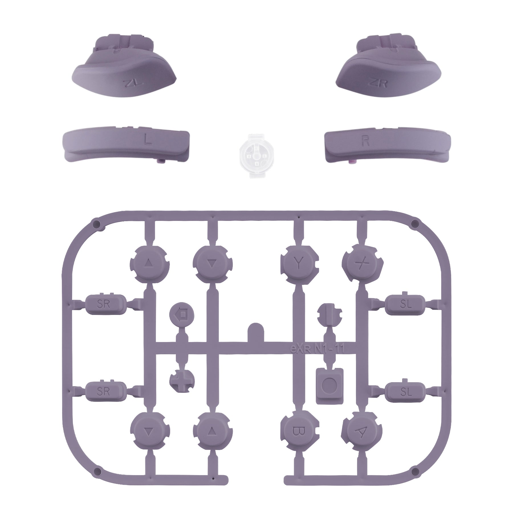 eXtremeRate Replacement Full Set Buttons for Joycon of NS Switch - Dark Grayish Violet eXtremeRate