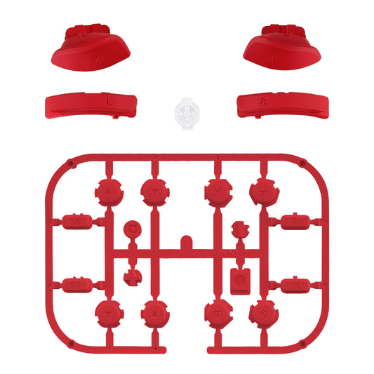 eXtremeRate Replacement Full Set Buttons for Joycon of NS Switch - Passion Red eXtremeRate