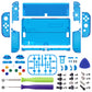 eXtremeRate Custom Replacement Full Set Shell with Buttons for Nintendo Switch OLED - Crystal Clear Blue