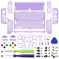 eXtremeRate Custom Replacement Full Set Shell with Buttons for Nintendo Switch OLED - Crystal Clear Atomic Purple