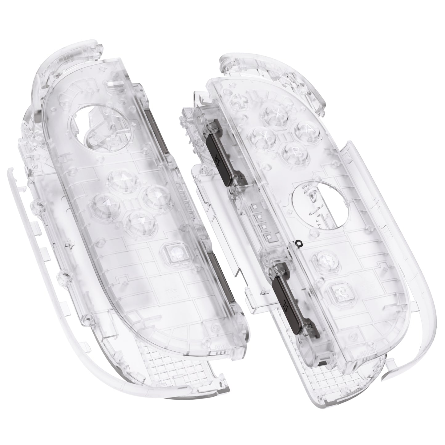 eXtremeRate DIY Replacement Full Set Shell Case with Buttons for Joycon 2 of Nintendo Switch 2 - Deluxe Version - Clear
