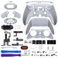eXtremeRate BEYOND Back Paddles Kit with OLED Display & Redesigned Ergonomic Grips for PS5 Edge Controller - Rubberized White & Gray