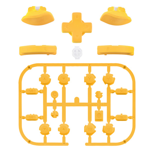 eXtremeRate Dpad Version Replacement Full Set Buttons for Joycon of Switch (D-pad ONLY Fits for eXtremeRate D-pad Shell for Joycon) - Caution Yellow eXtremeRate