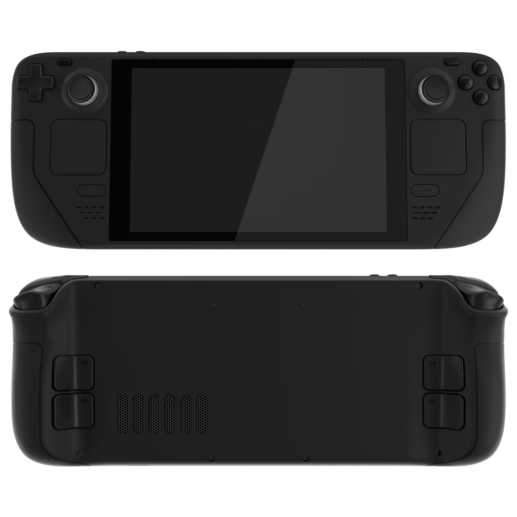 eXtremeRate Black Soft Touch Custom Faceplate Back Plate Shell for