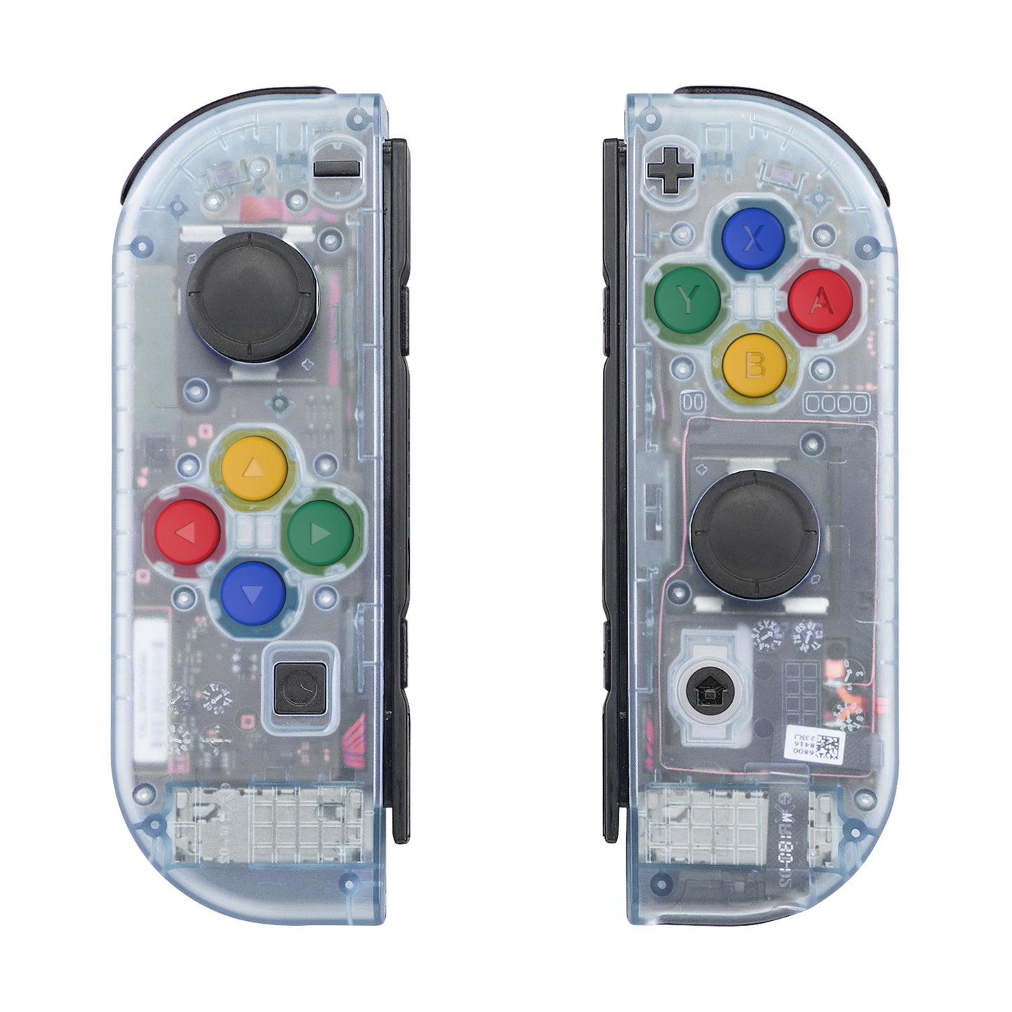 eXtremeRate Replacement Full Set Shell Case with Buttons for Joycon of NS Switch - Clear Glacier Blue