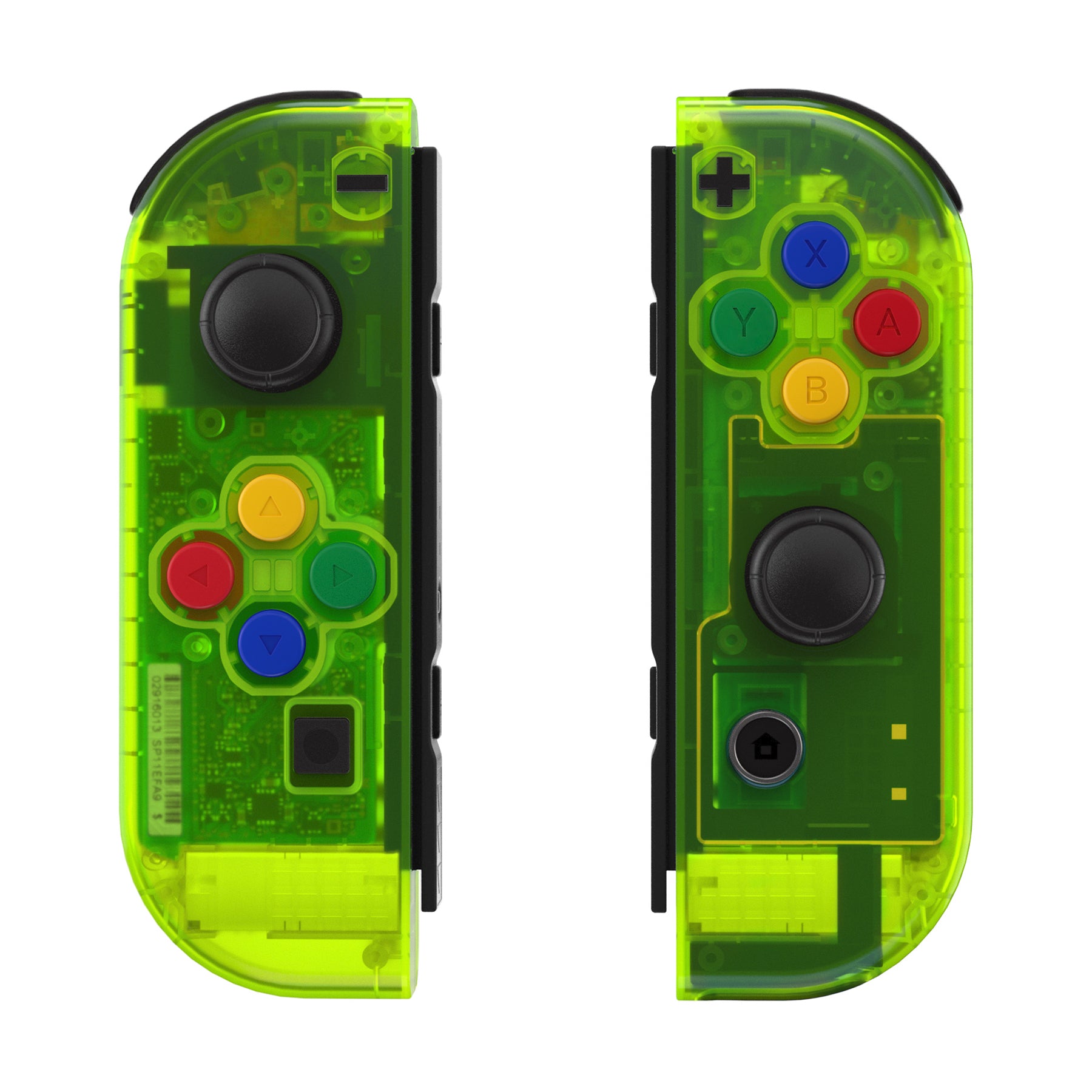 eXtremeRate Clear Lime Green for Joycon Handheld Controller