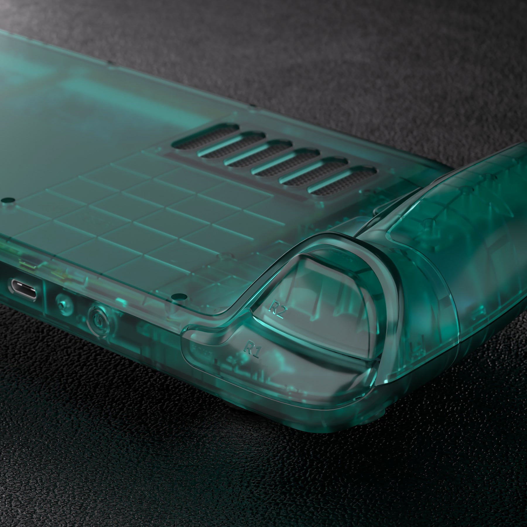 eXtremeRate Clear Emerald Green Custom Faceplate Back Plate for