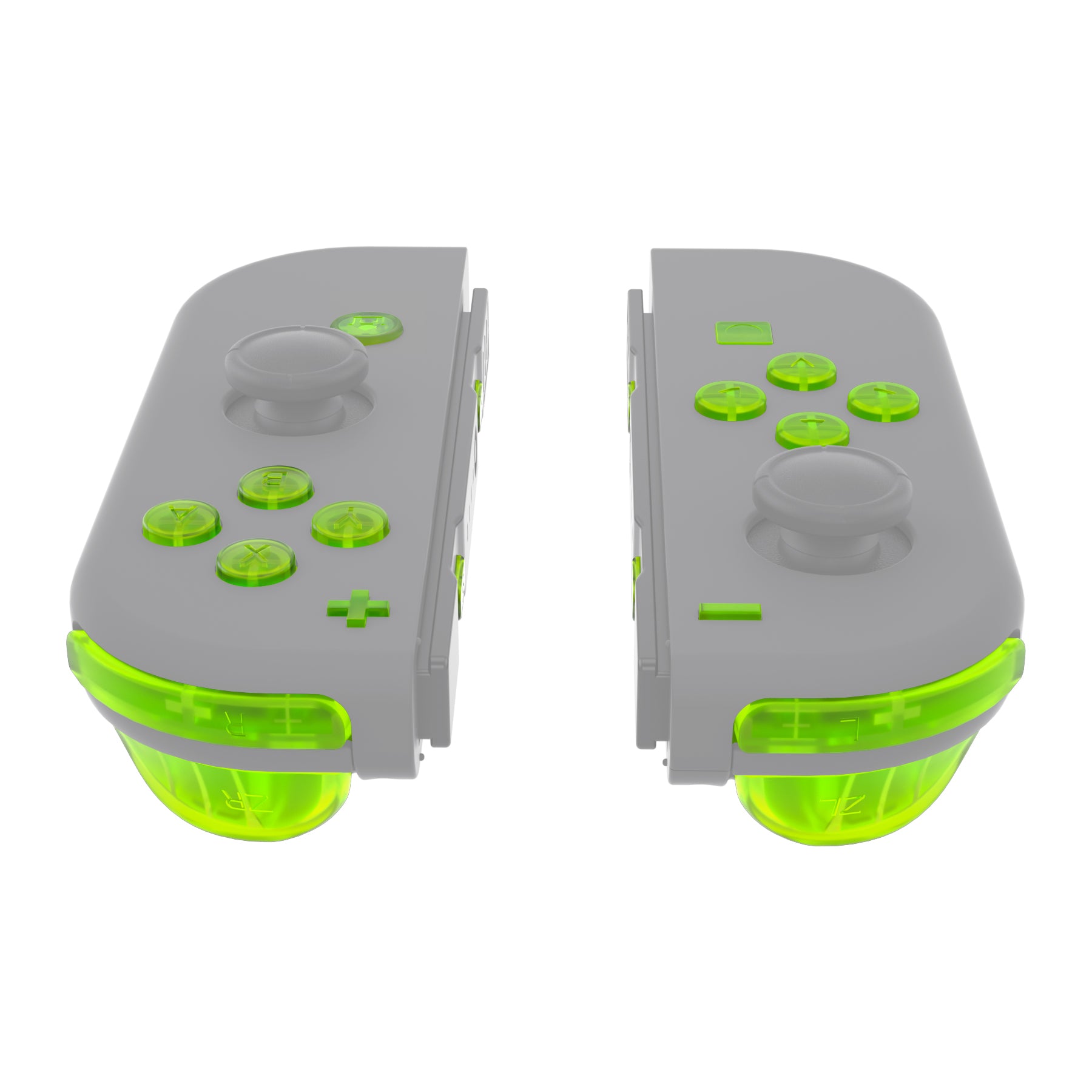 eXtremeRate Clear Lime Green Replacement ABXY Direction Keys SR SL