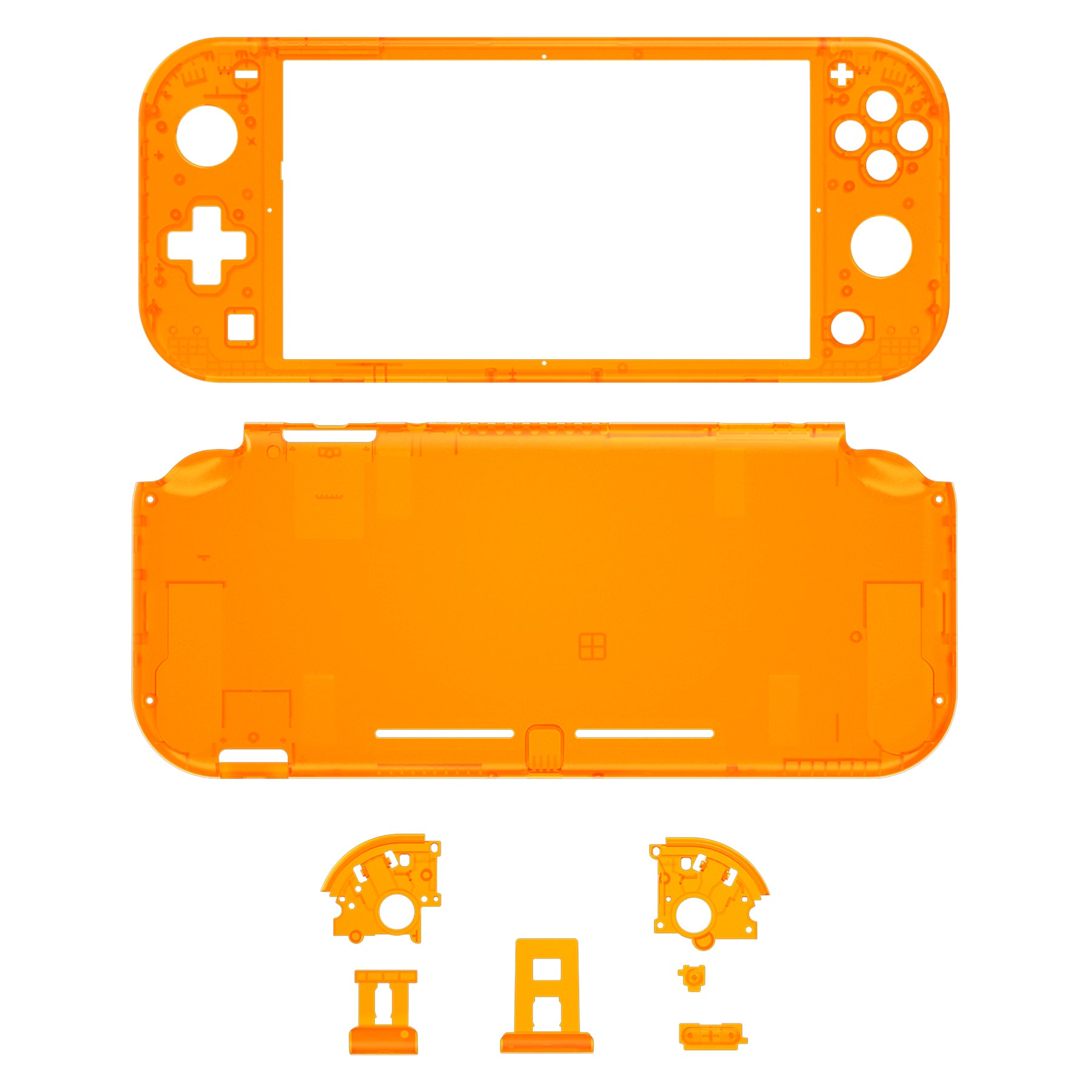 Nintendo Switch Lite 透明オレンジ eXtremeRate Nintendo Switch Lite DIY Replacement Shells with