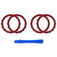 eXtremeRate Custom Accent Rings for eXtremeRate ASR Version Shell, Compatible with Xbox Series X/S Controller & Xbox One Elite (Model 1698) & Elite Series 2 (Model 1797 and Core Model 1797) Controller - Carmine Red eXtremeRate