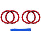 eXtremeRate Custom Accent Rings for eXtremeRate ASR Version Shell, Compatible with Xbox Series X/S Controller & Xbox One Elite (Model 1698) & Elite Series 2 (Model 1797 and Core Model 1797) Controller - Chrome Red eXtremeRate