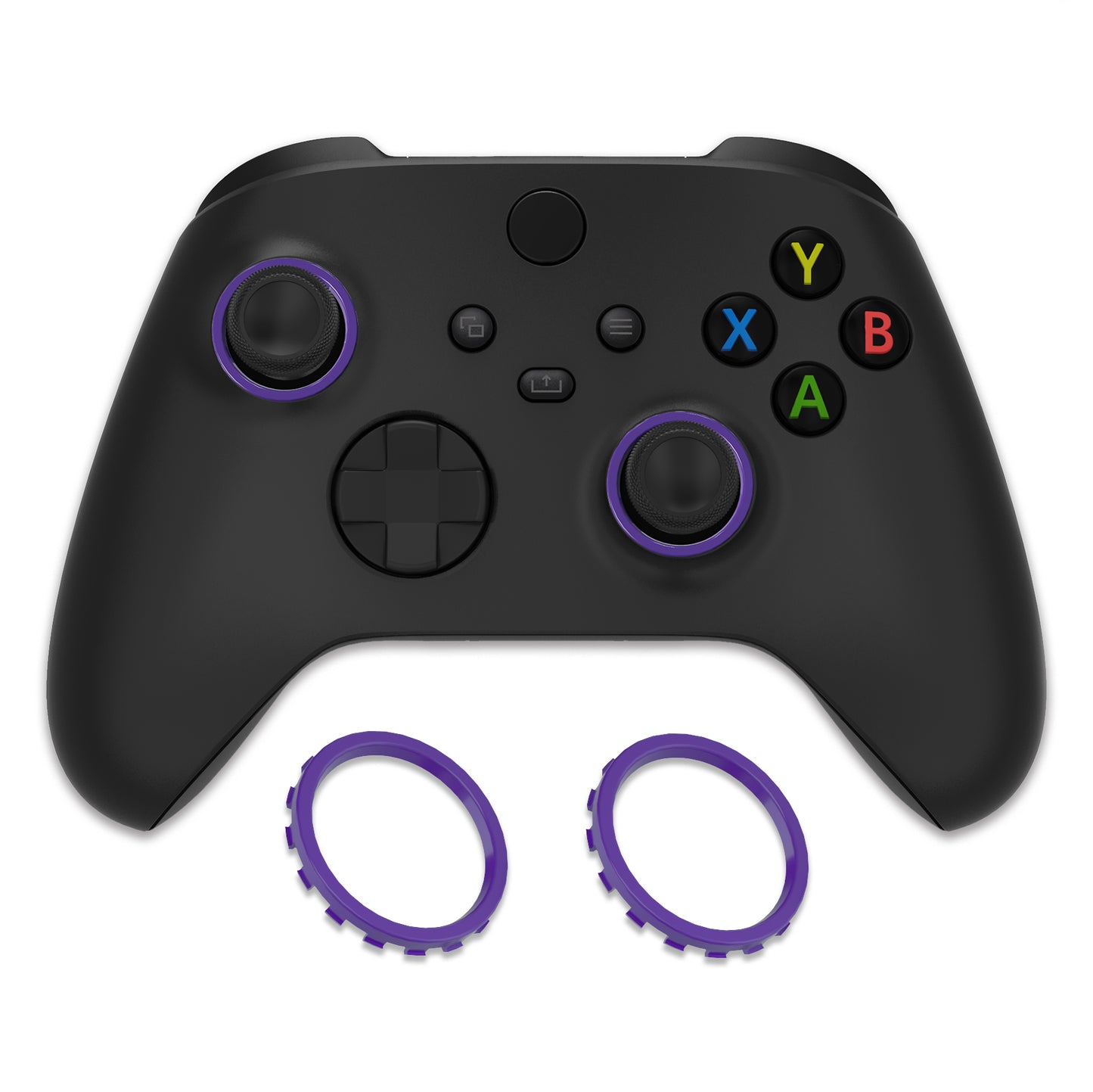 eXtremeRate Custom Accent Rings for eXtremeRate ASR Version Shell, Compatible with Xbox Series X/S Controller & Xbox One Elite (Model 1698) & Elite Series 2 (Model 1797 and Core Model 1797) Controller - Purple eXtremeRate