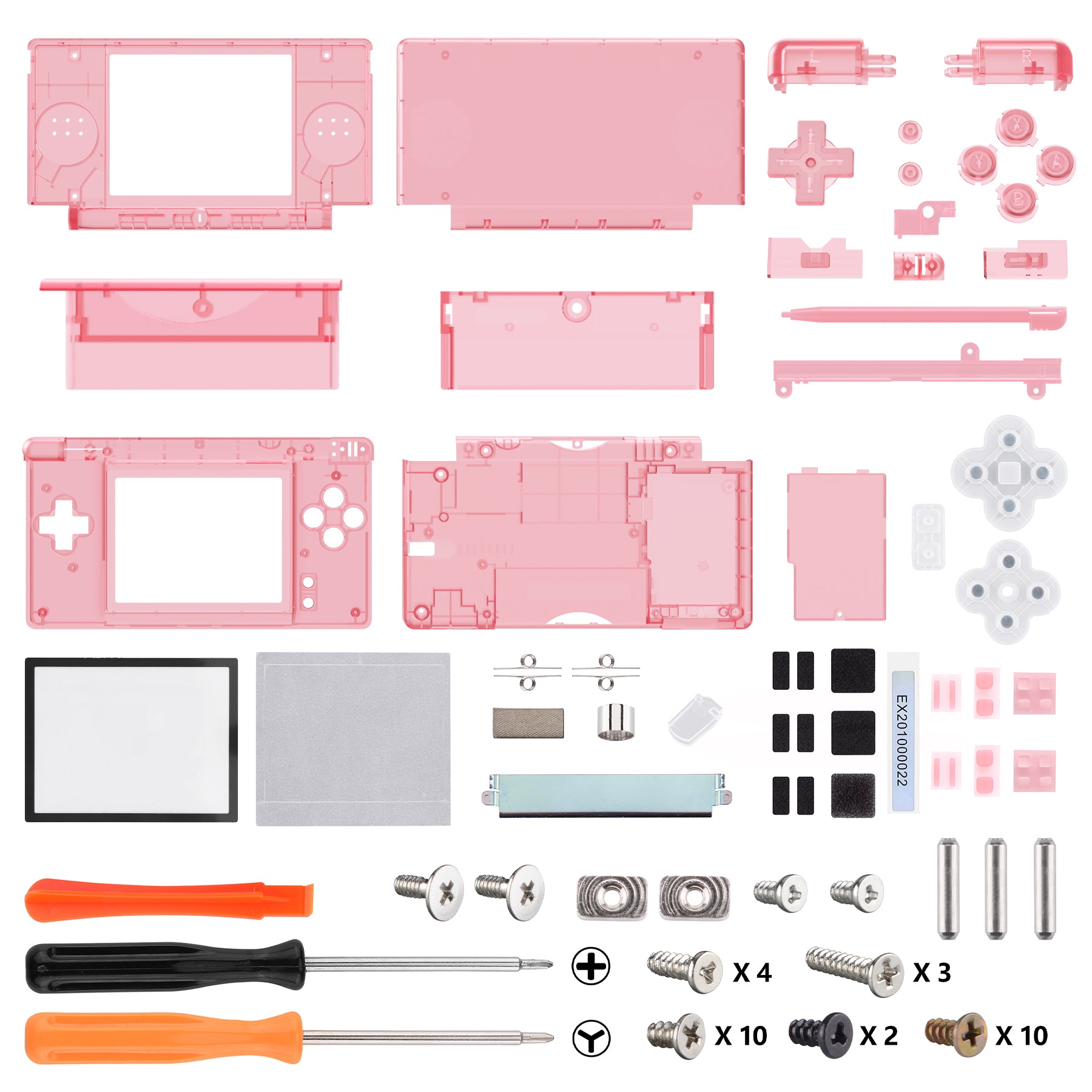 eXtremeRate Cherry Pink Replacement Full Housing Shell for