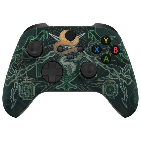 eXtremeRate Retail Serpent Totem Replacement Part Faceplate, Soft Touch Grip Housing Shell Case for Xbox Series S & Xbox Series X Controller Accessories - Controller NOT Included - FX3T181