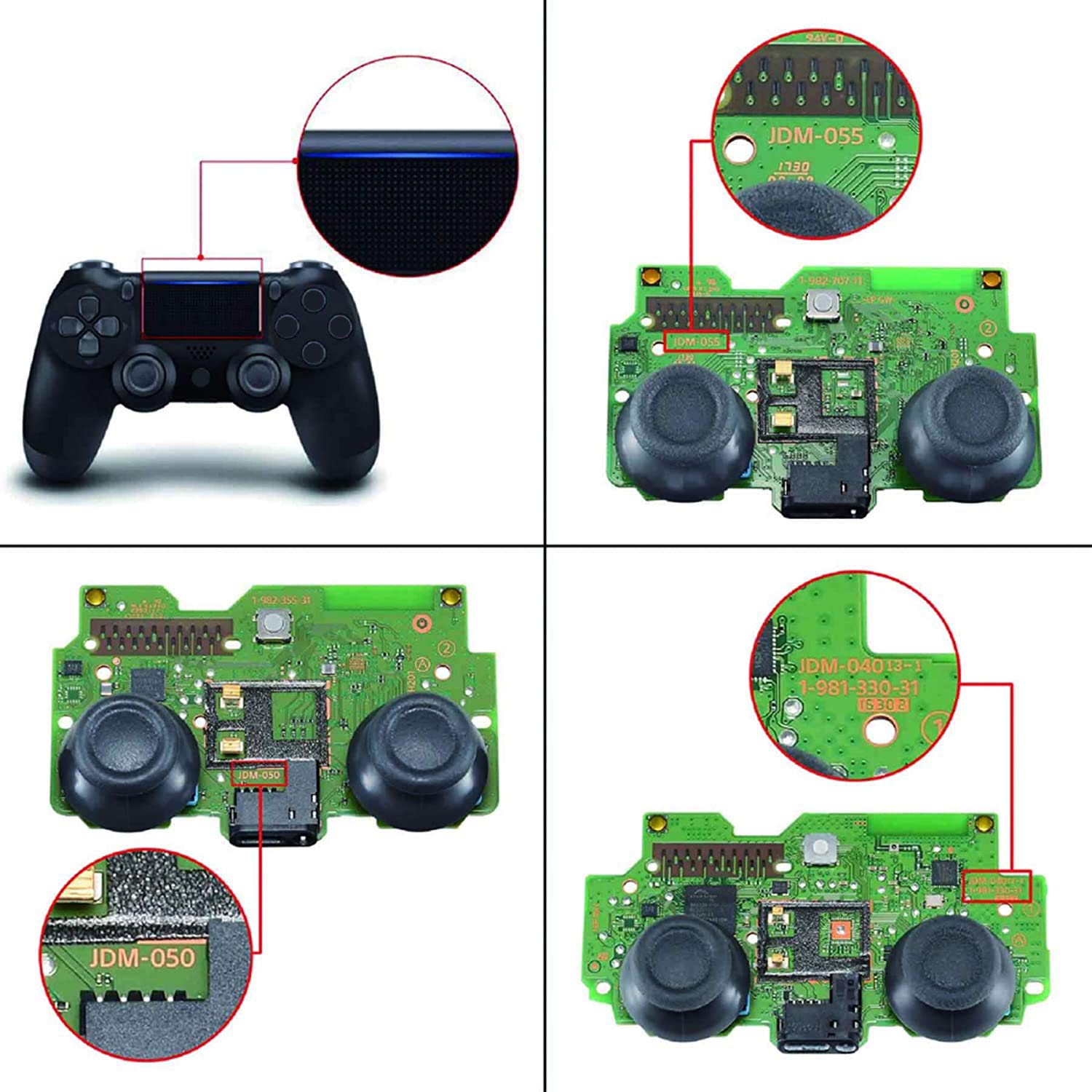 eXtremeRate Retail Wood Grain DECADE Tournament Controller (DTC) Upgrade Kit for ps4 Controller JDM-040/050/055, Upgrade Board & Ergonomic Shell & Back Buttons & Trigger Stops - Controller NOT Included - P4MG006