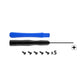 eXtremeRate Replacement Full Set Buttons Compatible with PS4 Slim Pro CUH-ZCT2 Controller - Chameleon Purple Blue