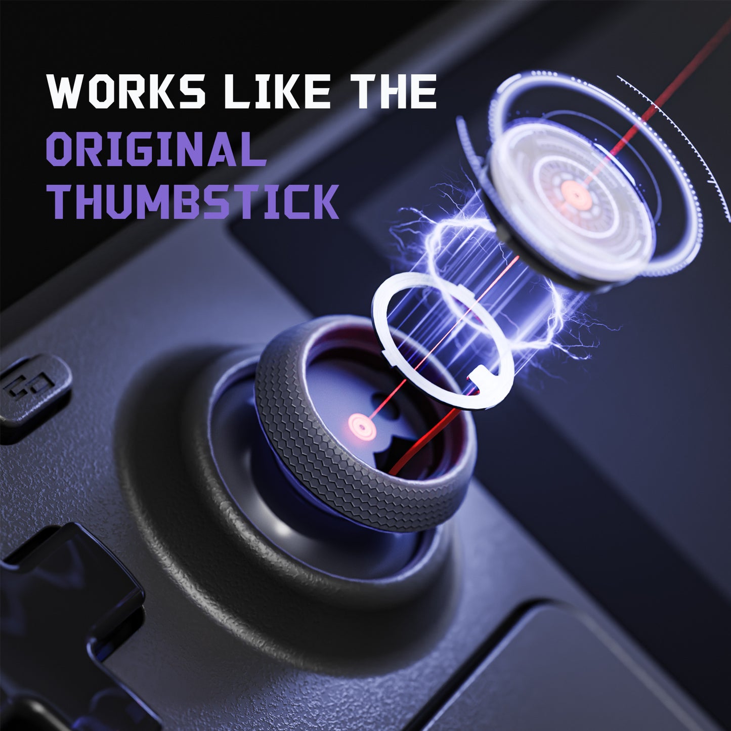 eXtremeRate Replacement Thumbsticks with Original Touch Sensing for Steam Deck LCD & OLED - New Hope Gray