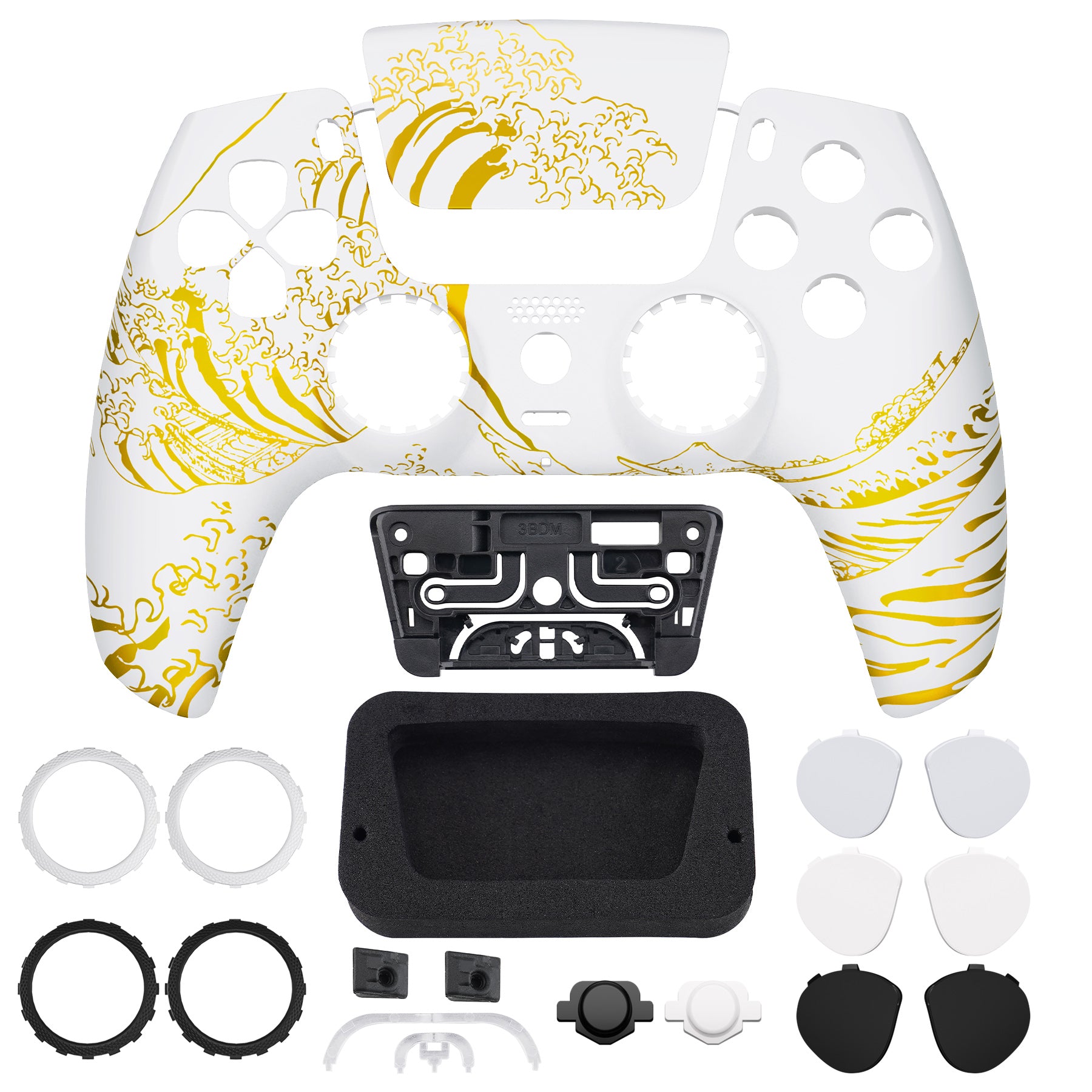 eXtremeRate Luna Redesigned The Great GOLDEN Wave Off Kanagawa