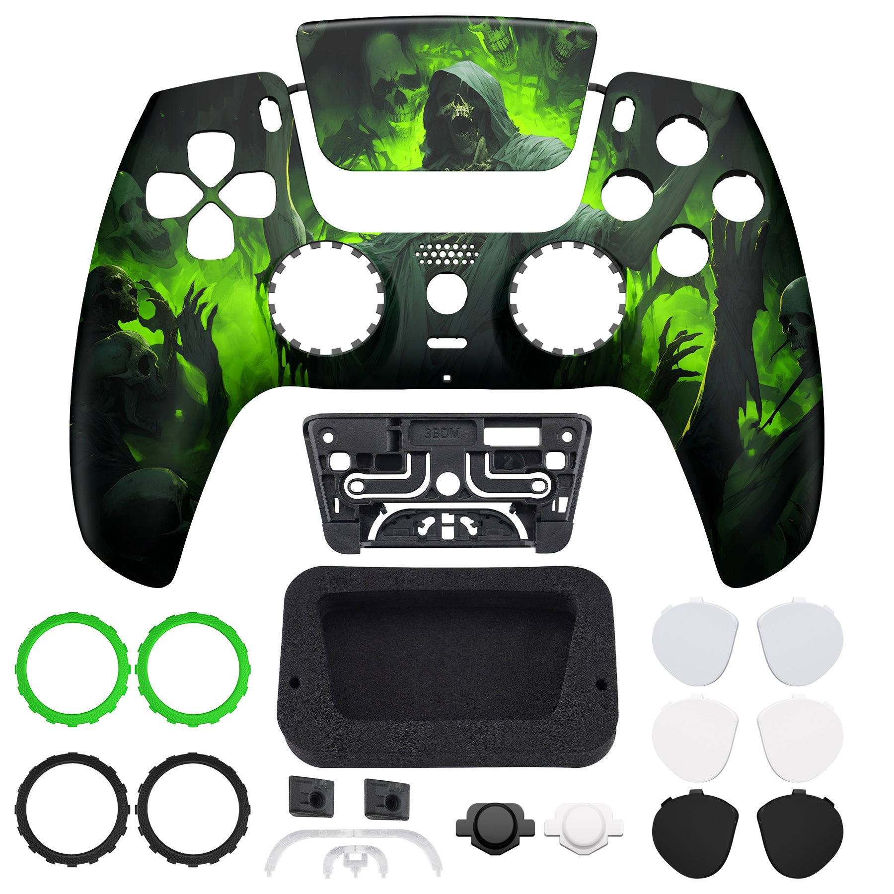 eXtremeRate Luna Redesigned Dark Carnival Front Shell Touchpad