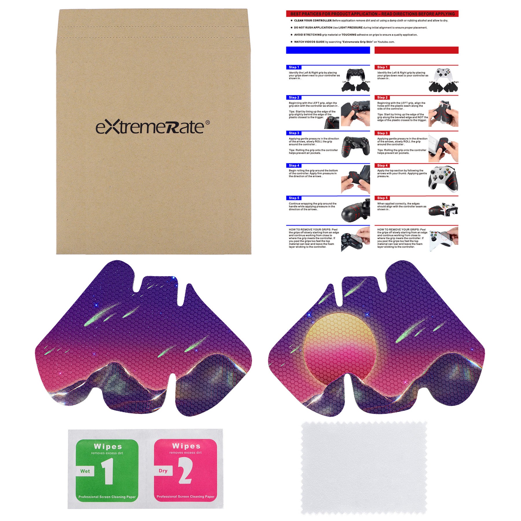 eXtremeRate The Cyber Moon Anti-Skid Sweat-Absorbent Controller