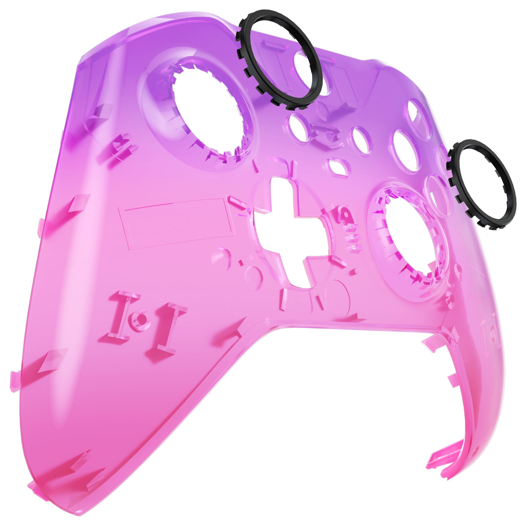 eXtremeRate Gradient Translucent Purple Rose Red Front Housing