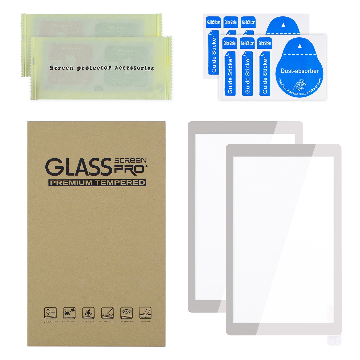 eXtremeRate 2 Pack Anti-Scratch Transparent HD Tempered Glass Screen Protector for Nintendo Switch Lite - Fleeting Gray Border