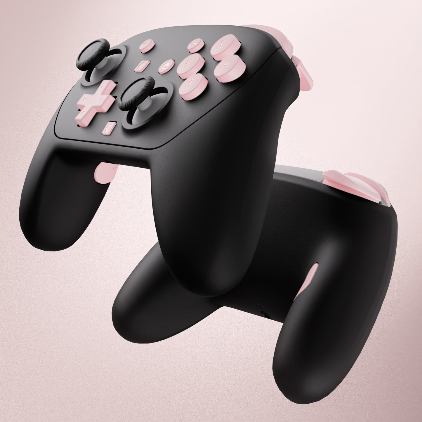 eXtremeRate DIY Replacement Full Set Buttons for Nintendo Switch 2 Pro Controller - Cherry Blossoms Pink