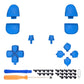 eXtremeRate Replacement Full Set Buttons Compatible with PS5 Controller BDM-030/040/050/060 - Blue