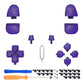 eXtremeRate Replacement Full Set Buttons Compatible with PS5 Controller BDM-030/040/050 - Purple