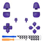 eXtremeRate Replacement Full Set Buttons Compatible with PS5 Controller BDM-030/040/050/060 - Purple